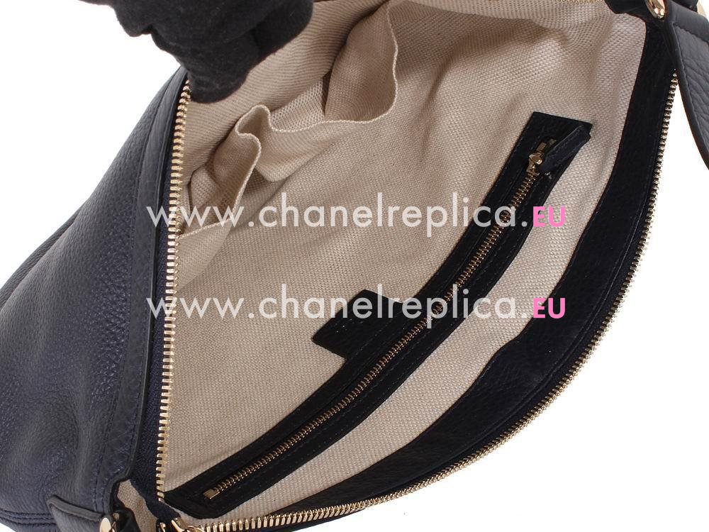 Gucci Soho Working Tote Calfskin Shoulder Bag Dark Blue G5106590