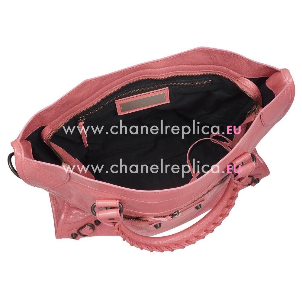 Balenciage City Lambskin Age Brass hardware Classic Bag Rose Pink B2054996