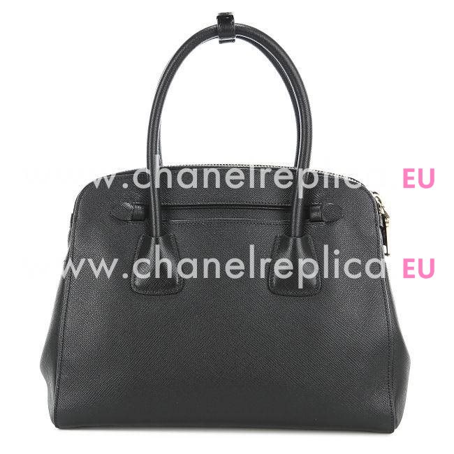Prada Lux Saffiano Classic Triangle Logo Cowhide Handle/Shoulder Bag Black PR5621920
