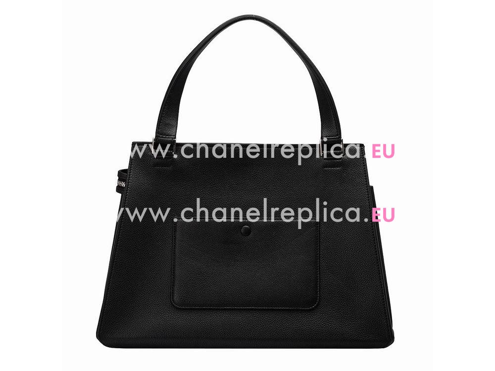 Celine Edge Medium Size Calfskin Shoulder Bag Black CE49144