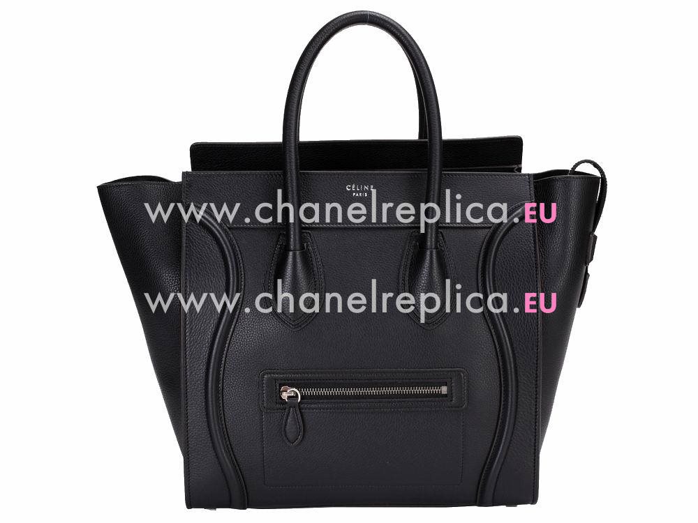 Celine Mini Luggage Bubble Calfskin Nano Bag Black CE51732