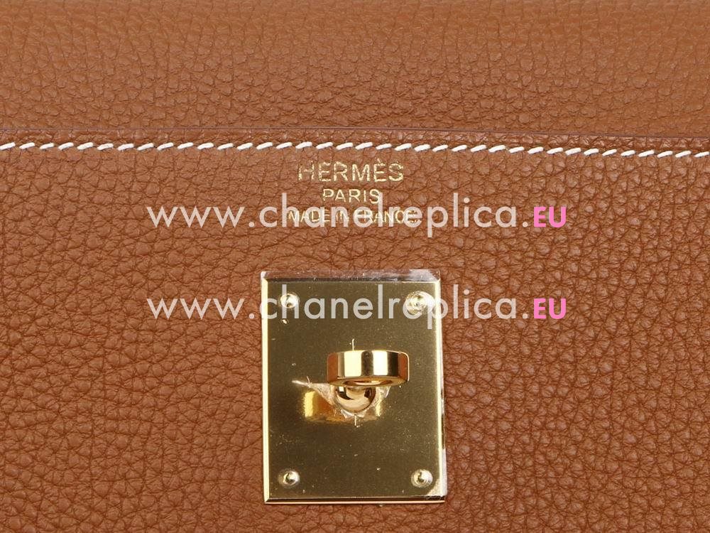Hermes Kelly 40cm Yellowish-Brown Togo Leather GHD Hand Sew HK1040HM