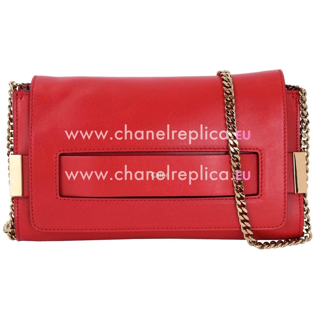 Chloe ELLE Goatskin Hand Bag In Red C417789