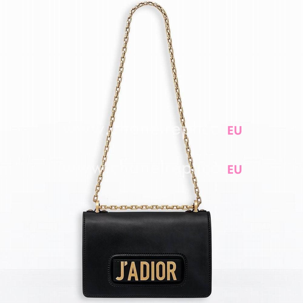Dior J’ADIOR FLAP BAG WITH CHAIN IN BLACK CALFSKIN M9000CVQV_M900