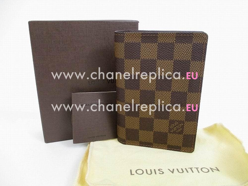 Louis Vuitton Damier Ebene Canvas Passport Cover N60189