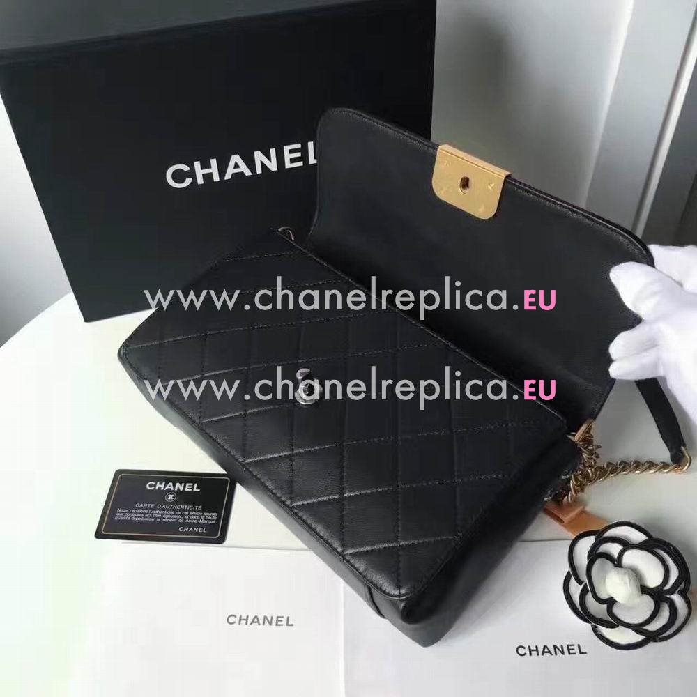 CHANEL Copper Hardware Baby Calfskin Bag in Black C61210911