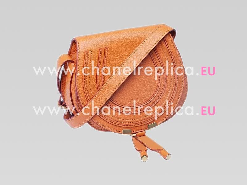 CHLOE Nano Marcie Calfskin Saddle Bag Light Caramel C446887