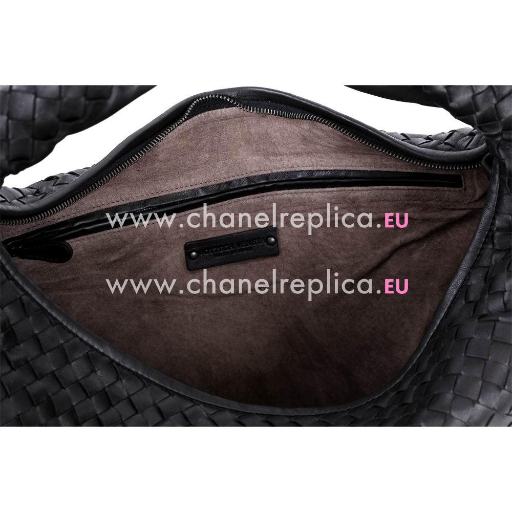 Bottega Veneta Intrecciato Maxi Nappa Weave In Black B6110604