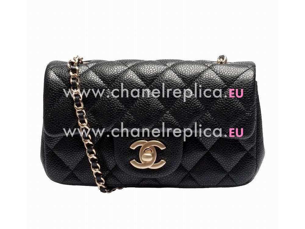Chanel Caviar Mini Coco Bag Gold Chain 65051C-BLK-SS