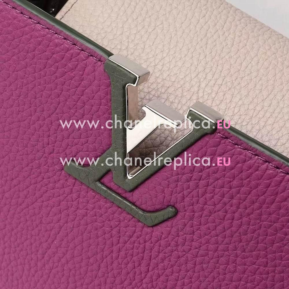 Louis Vuitton Capucines BB Taurillon Leather Bag In Grape M90391