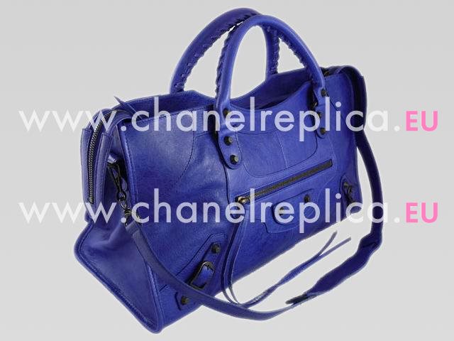 Balenciaga Part-Time Small Stud Bag Blue French 168028BF