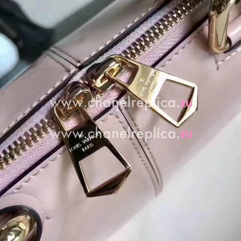 Louis Vuitton Embosses Logo Calfskin Tote Miroir Bag Rose Ballerine M54639