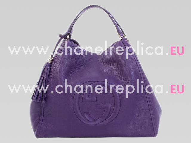 Gucci 2012 Soho Calfskin Tote Bag Purple G360915