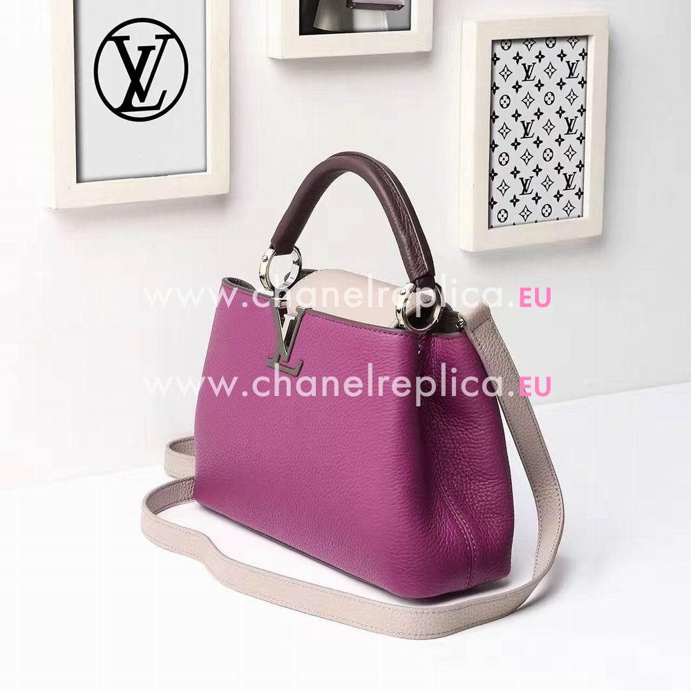 Louis Vuitton Capucines BB Taurillon Leather Bag In Grape M90391