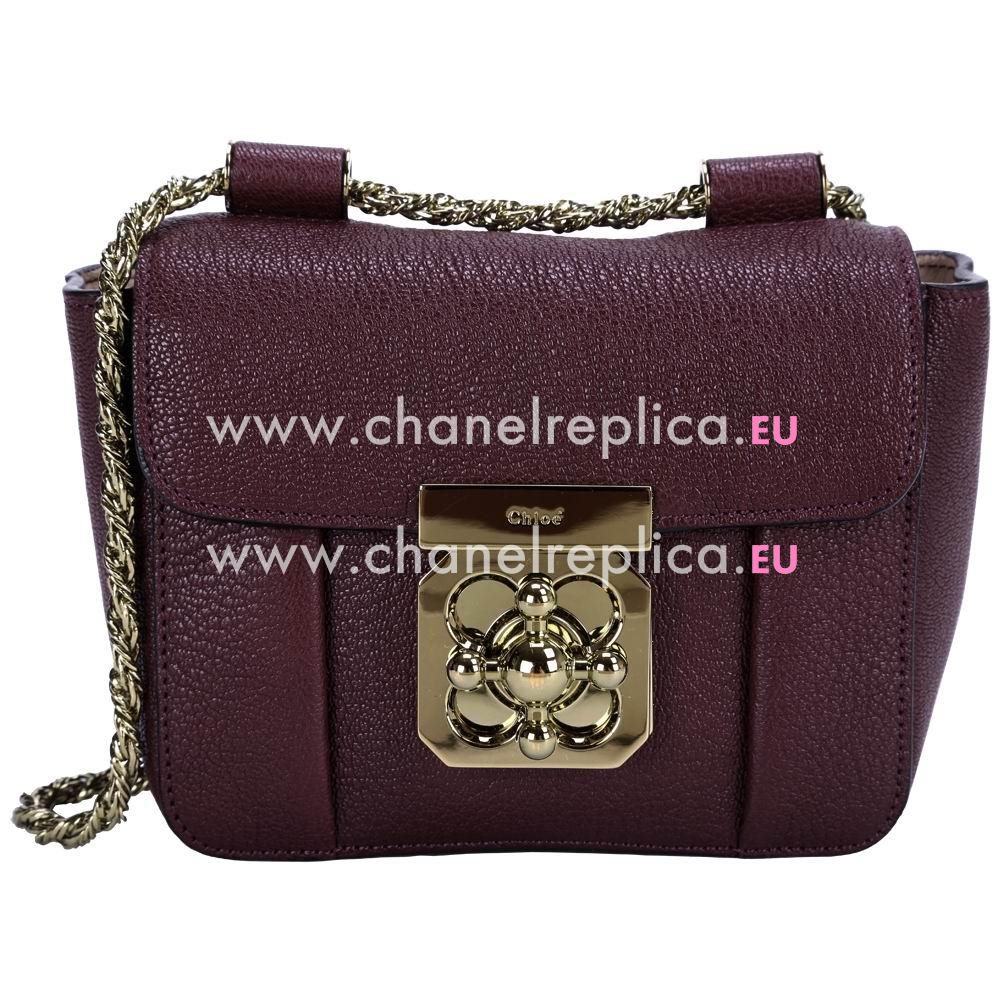 Chloe Elsie Caviar Lambskin Bag In Dark purple C5537914