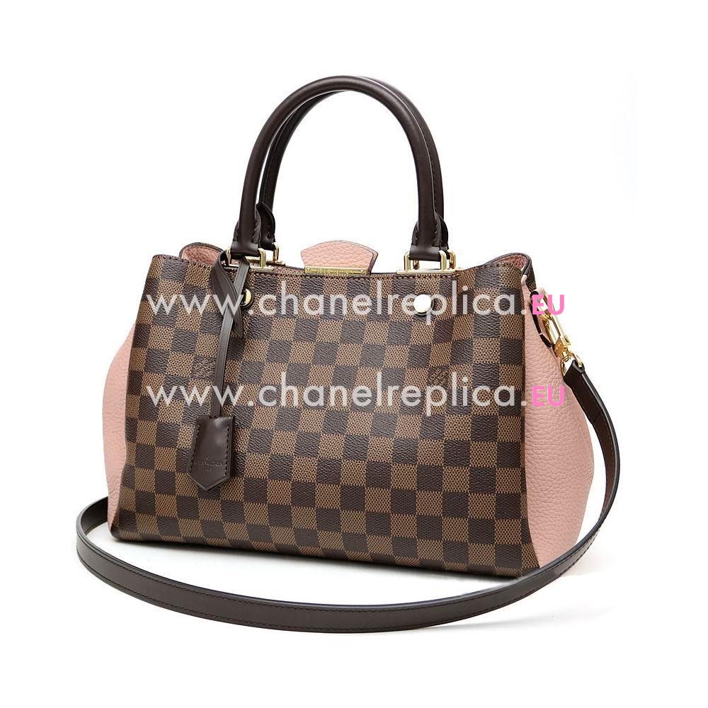 Louis Vuitton Damier Ebene Canvas & Cuir Taurillon Leather Brittany M41674