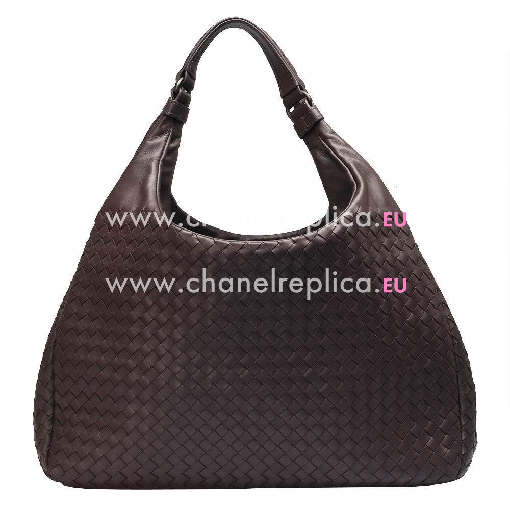 Bottega Veneta Campana Nappa Woven Large Shouldbag Purple BV514889