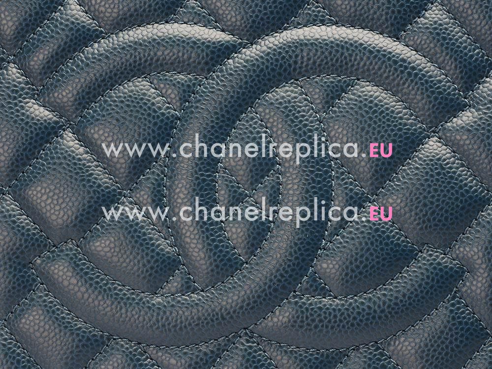 CHANEL Caviar Large GST Sapphire Blue(Silver) A58729