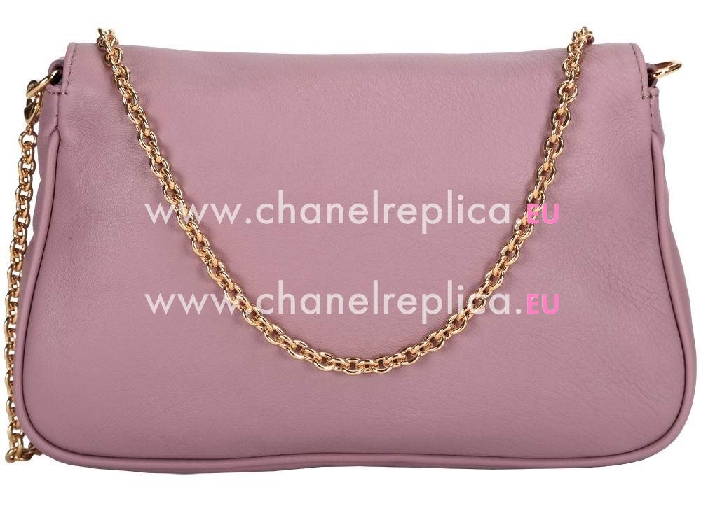 FENDI Fendista Calfskin Mini Chain Bag Pink Purple F541000