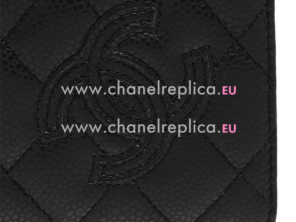 Chanel Caviar Leather Big CC Wallet In Black C58744