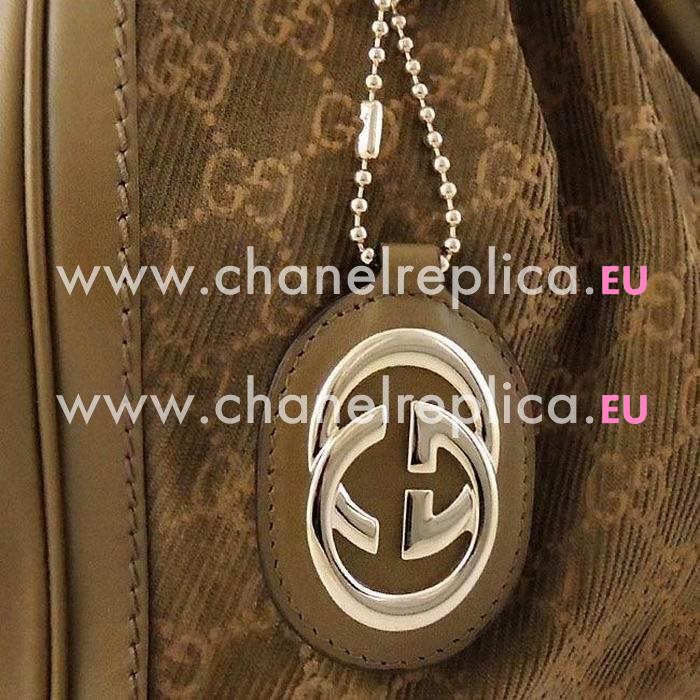 Gucci Sukey Classic GG Mark Calfskin Bag Olive G5171320