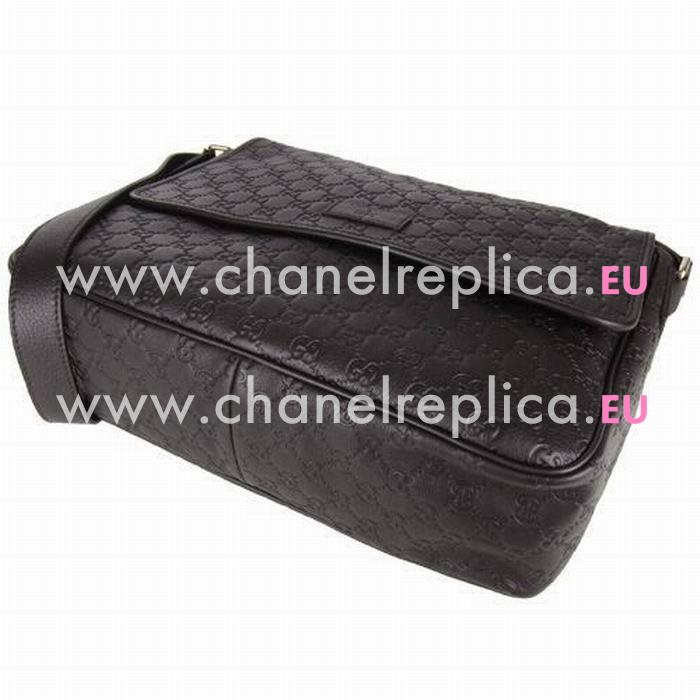 Gucci Messener Classic GG Calfskin Leather Shoulder Bag In Dark Coffee G5941141