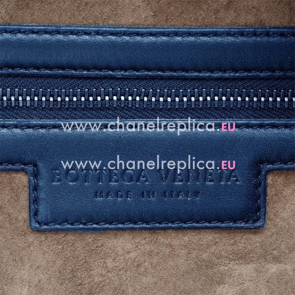 Bottega Veneta Classic Intrecciato Nappa Weave Falcate Shoulder Bag In Electric Blue BV589826
