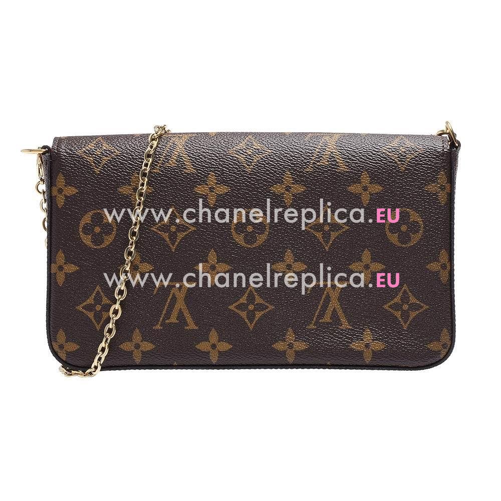 Louis Vuitton Felicie Chain Monogram Canvas Wallet M61276