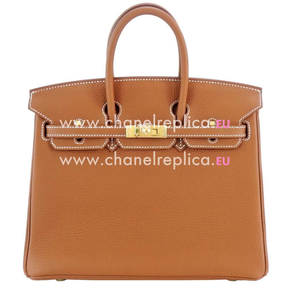 Hermes Birkin Togo 25cm Calfskin Handbag Orange Caramel H7041805
