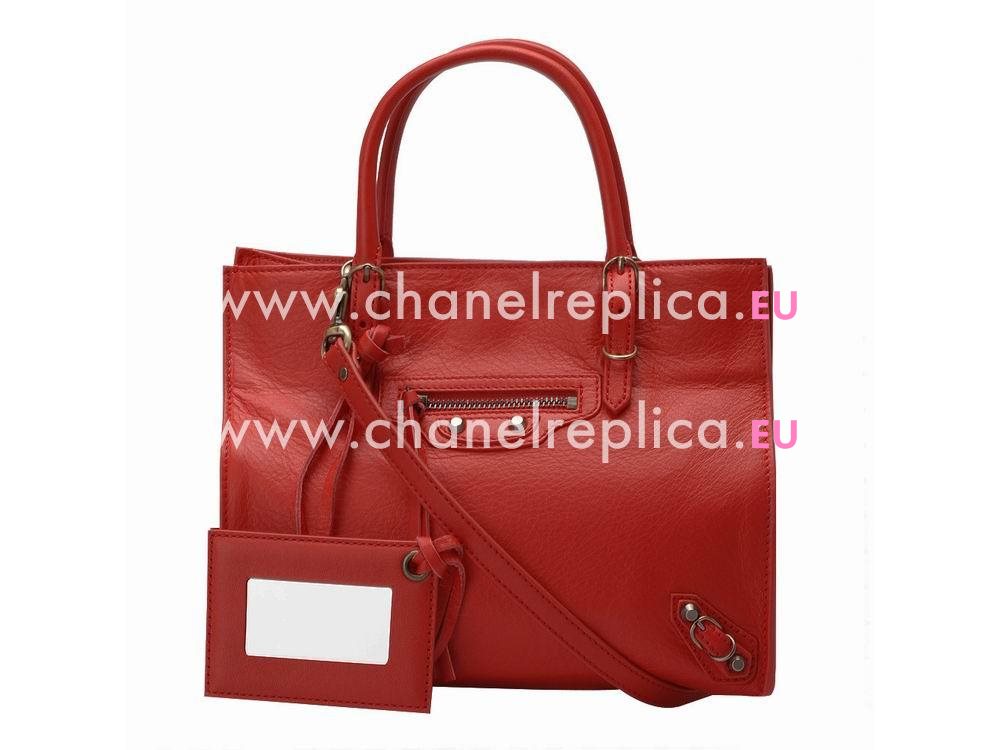 Balenciage Papier Lambskin Brass hardware Classic Mini Bag Red B2055063