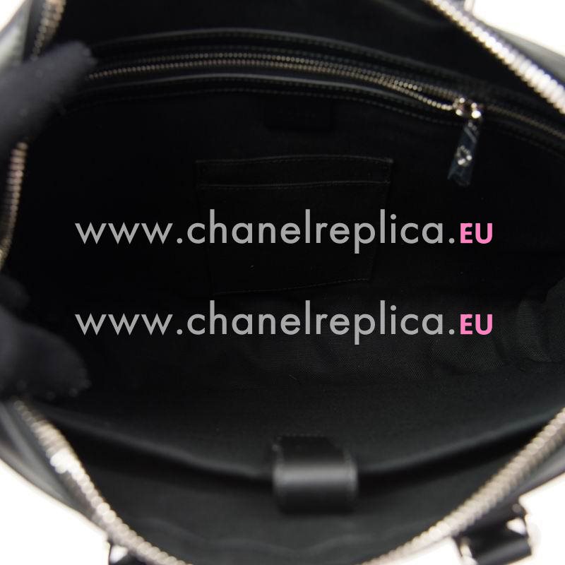 Gucci Black/grey GG Supreme Canvas Briefcase Should/Handbag 474135K5RLN