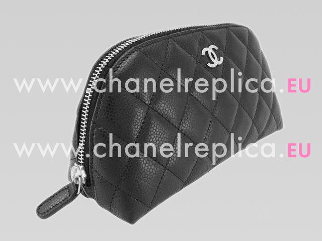 Chanel Classic Caviar Leather Cosmetic Bag A25102