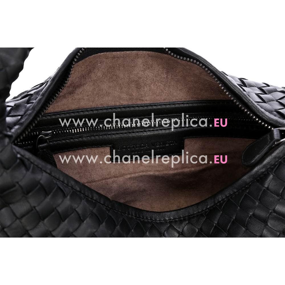 Bottega Veneta Intrecciato Nappa Weave Shoulder Bag In Night Blue BV532389