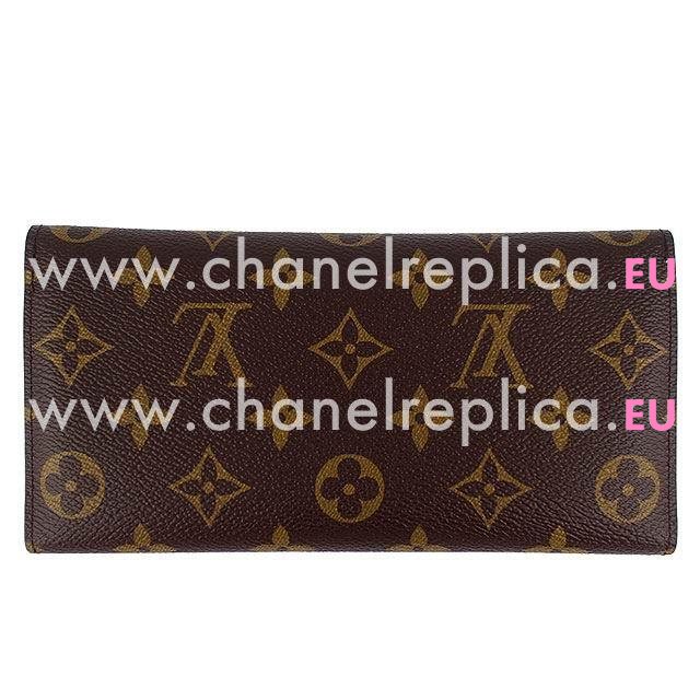 Louis Vuitton Classic Monogram Canvas Zipper Wallet Rose Ballerine M41739