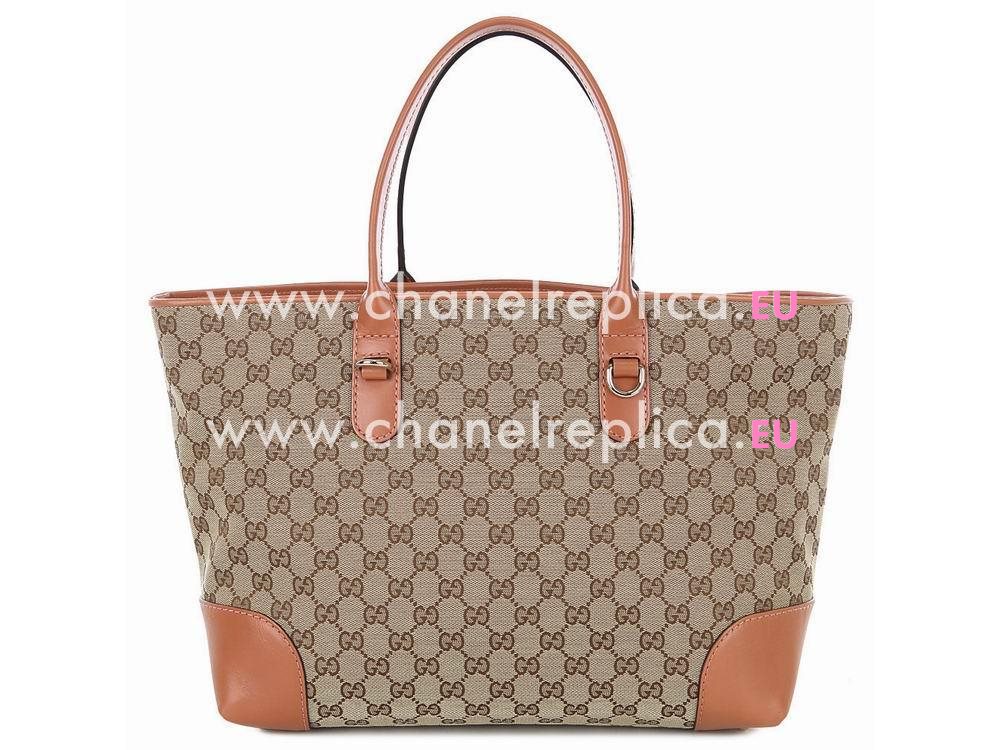 Gucci Heart Bit GG Leather Weaving Tote Bag In Pink Orange G269956