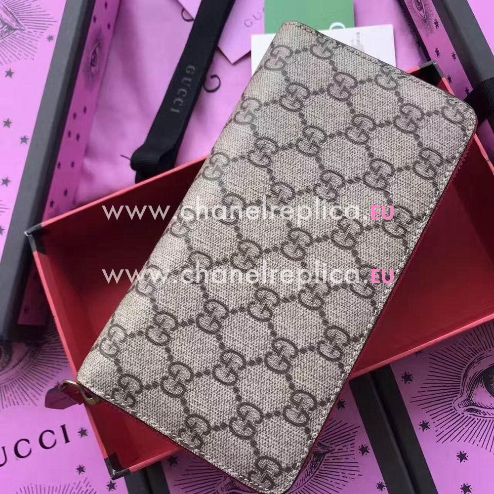 Gucci GG Supreme zip around wallet Style 476049 K9GXT 8694