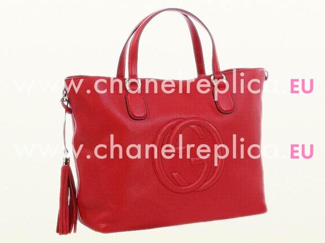Gucci Soho Embossed Calfskin Tote Bag Red G360259
