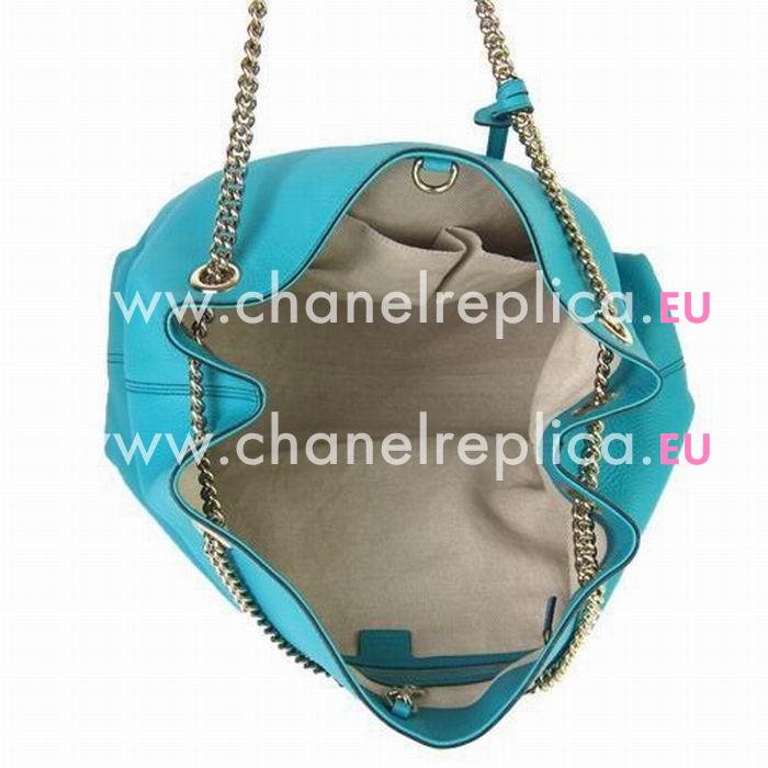 Gucci Soho GG Calfskin Bag Water Blue G5417321