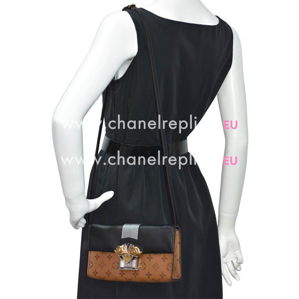 Louis Vuitton Monogram Reverse Column Clutch Shoulder Bag M44101