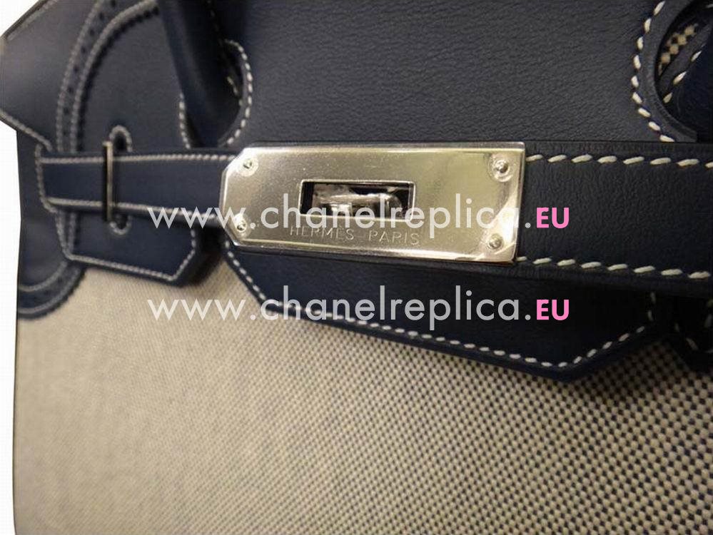 Hermes Ghillies 35 Two-tone Bag In Blue-Gray H1042BLD