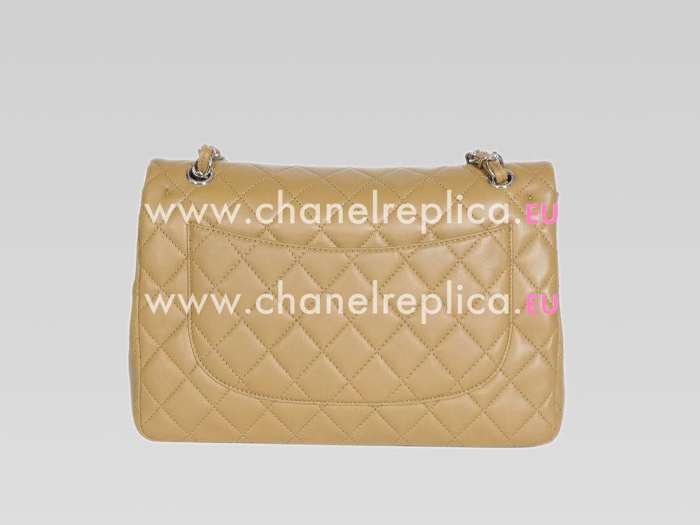 Chanel Lambskin Jumbo Double Flap Bag Khaki(Silver) A58600KAS