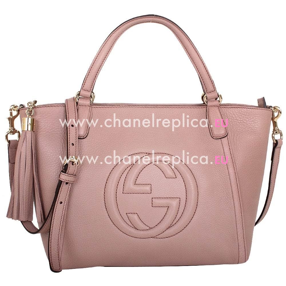 Gucci Soho GG Caviar Calfskin Bag Pink G5355287