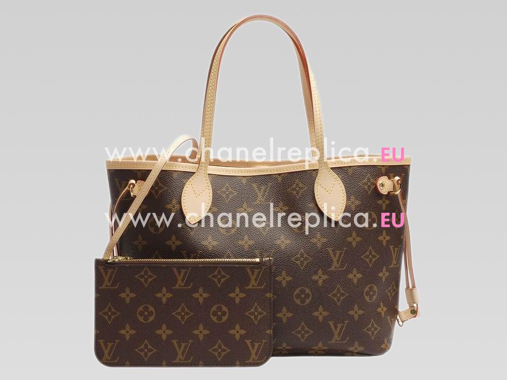 Louis Vuitton M41000 Monogram Canvas Neverfull PM Beige M41000