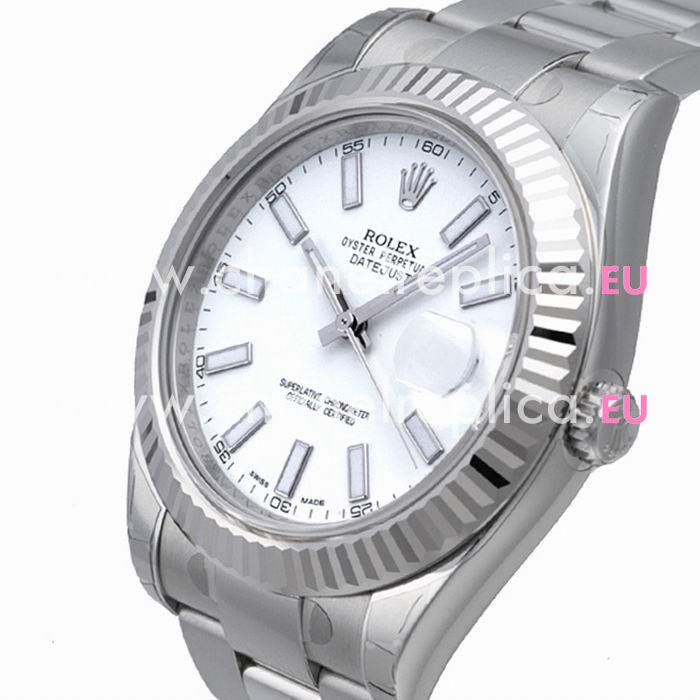 Rolex Datejust Automatic 41mm Stainless Steel Watch White R116334