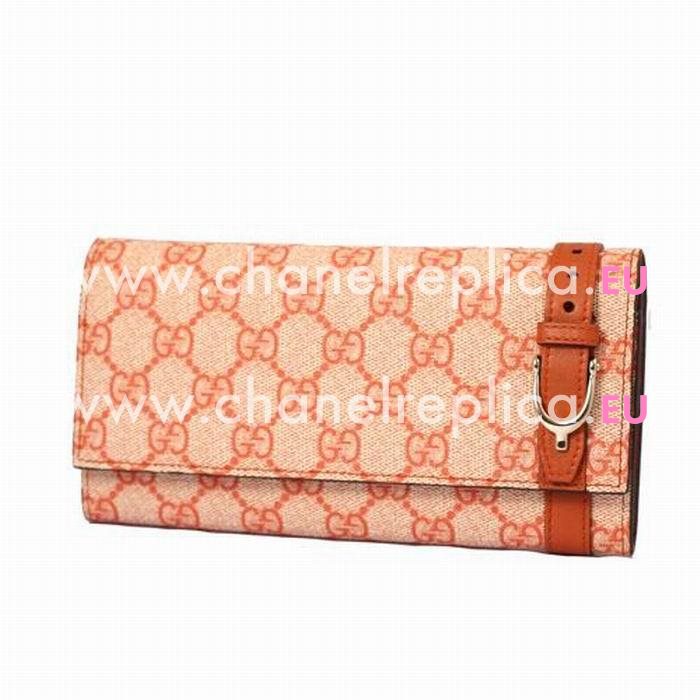 Gucci Nice Supreme GG Plus PVC Wellets In Orange G6111406