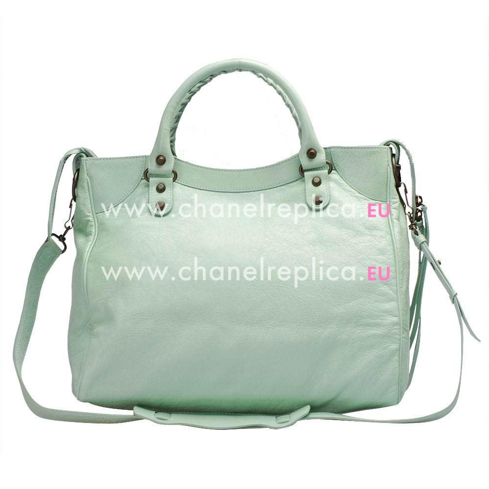 Balenciage Velo Lambskin Aged Brass hardware Bag Emerald Green B2055098