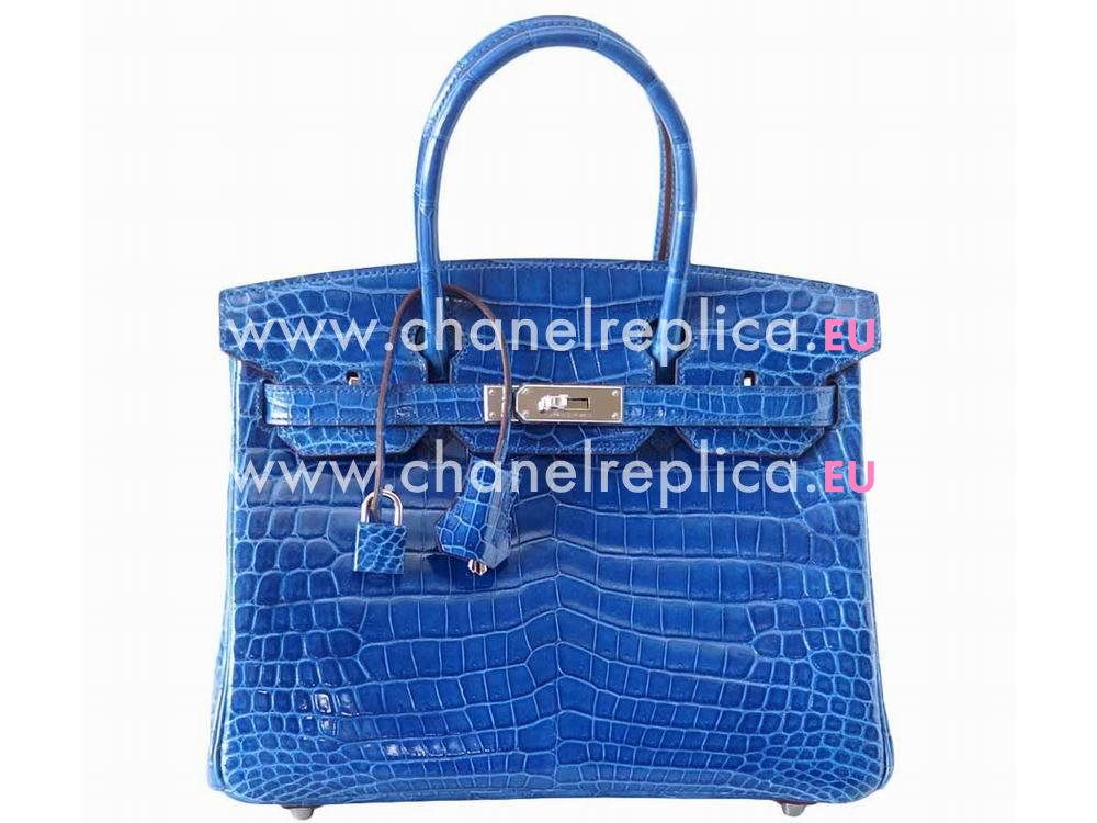 Hermes Birkin 30 Mykonos Crocodile Palladium Hardware Hand Sewing HS5551P