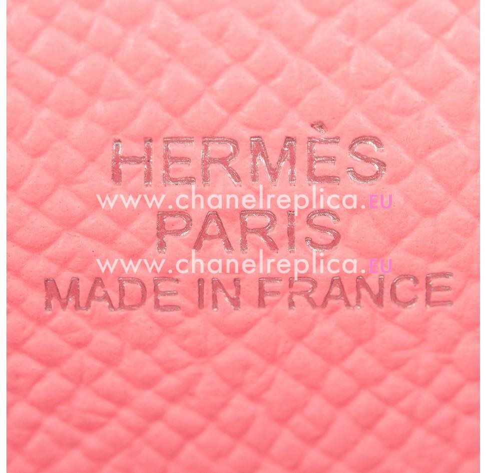Hermes Rose Confetti Mini Kelly Pochette Epsom Leather Palladium Hardware HK1022KPP
