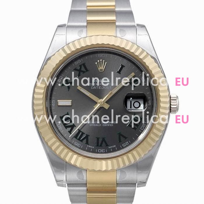Rolex Datejust Automatic 41mm Stainless Steel Watch Gray R116333-2