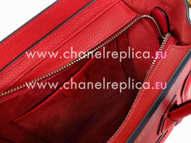 Celine Bubble Nano Shoulder Bag Deep Red CE335203